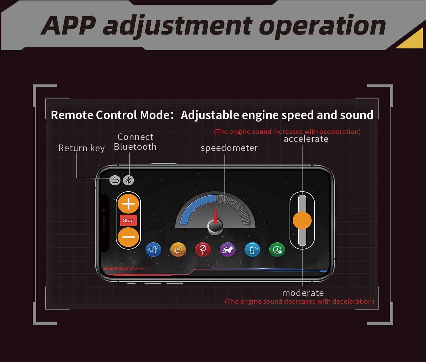 Hellcat-Style Realistic Engine Model Building Kit, Motorized with APP Control & LED Lights - 665+ PCS